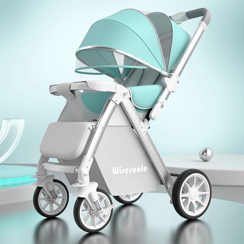 Reversible Baby Stroller: Sit & Lie, Foldable, Lightweight, High Landscape, 0-3 Years, Baby Carriage.