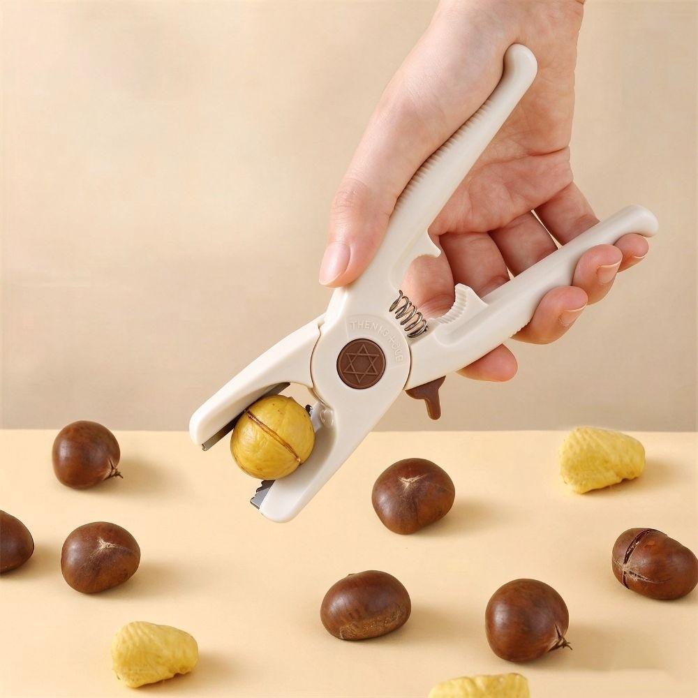 Ergonomic Nut Cracker Multi-Functional Nut Sheller Multipurpose Chestnut Peeler  Household