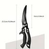 Heavy-Duty Stainless Steel Bone-Cutting Shears with Sharp Serrated Edges & Ergonomic Handle - Large Kitchen Shears for Poultry