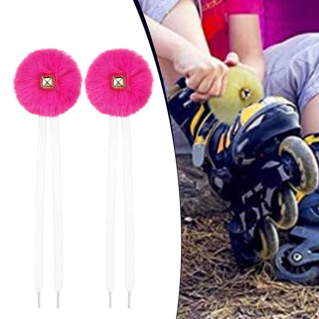 2 Pieces Kids Skates Laces Balls with Bells for Outdoor Activities Roller