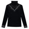 New Winter High Neck Hollow T-shirt Fashionable Slim Fit and Slim Base Shirt for Women