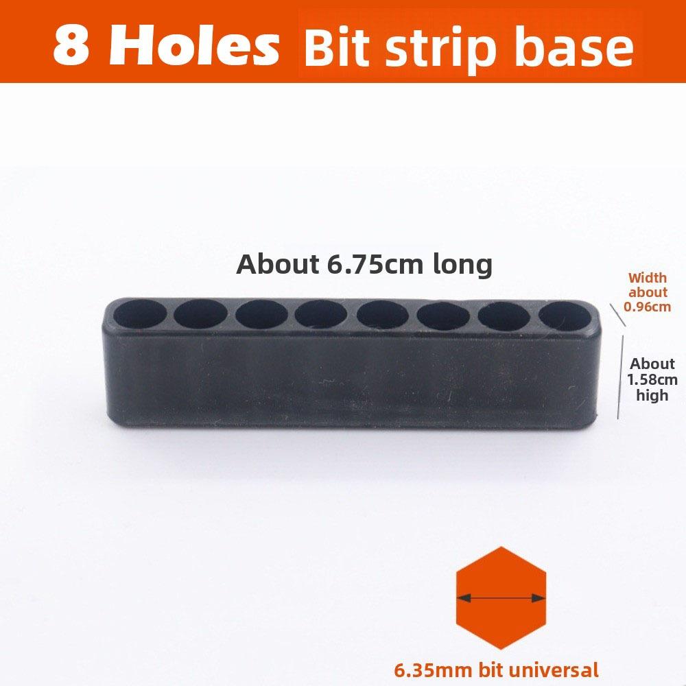 8/10/12 Holes Drill Bit Storage Base DIY 6.35mm Drill Bit Storage Rack Hex Shank Screwdriver Bit Holder