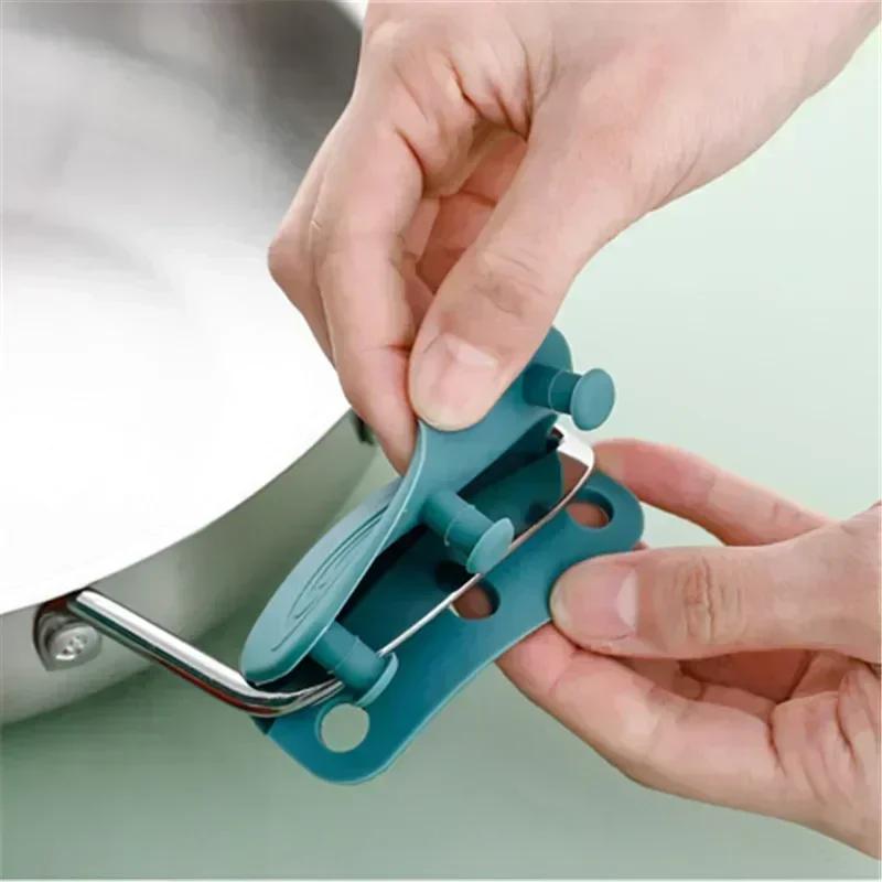 2PCS/Set Pot Pan Silicone Saucepan Handle Cover Heat Insulation Pot Earmuffs Anti-hot Microwave Pan Grip Kitchen Tools