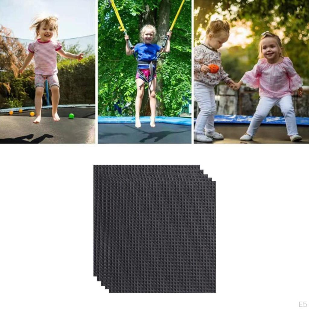 Toppa di Riparazione per Trampolino, 10x10 cm Strumento Angoli Arrotondati Buco per Materassino Resistente