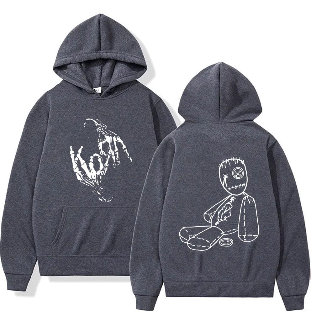 Rock Band Korn Issues Album Cover Graphic Hoodie Men Women Gothic Vintage Streetwear Alternative Nu Metal Music Pullover Hoodies