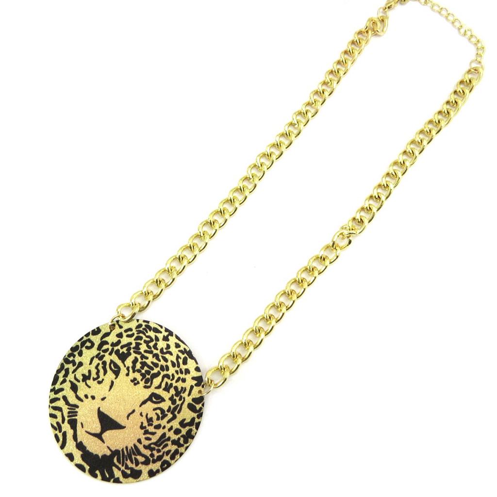 Les Trésors De Lily [L6059] - Golden 'Panthère' Designer Necklace