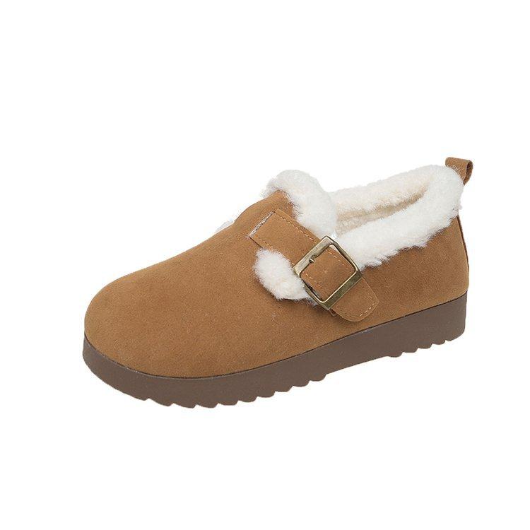 

Soft leather version~ retro velvet Boken shoes 2025 autumn and winter new fashion versatile casual warm fluffy shoes women 40