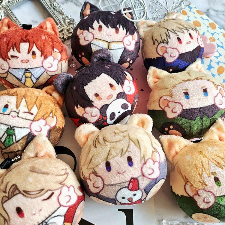 10 cm Hetalia Axis Powers Mini-Plüschpuppen-Anhänger Feliciano Vargas Alfred F. Jones Polandball – Niedliches Plüschtier für Anime-Fans