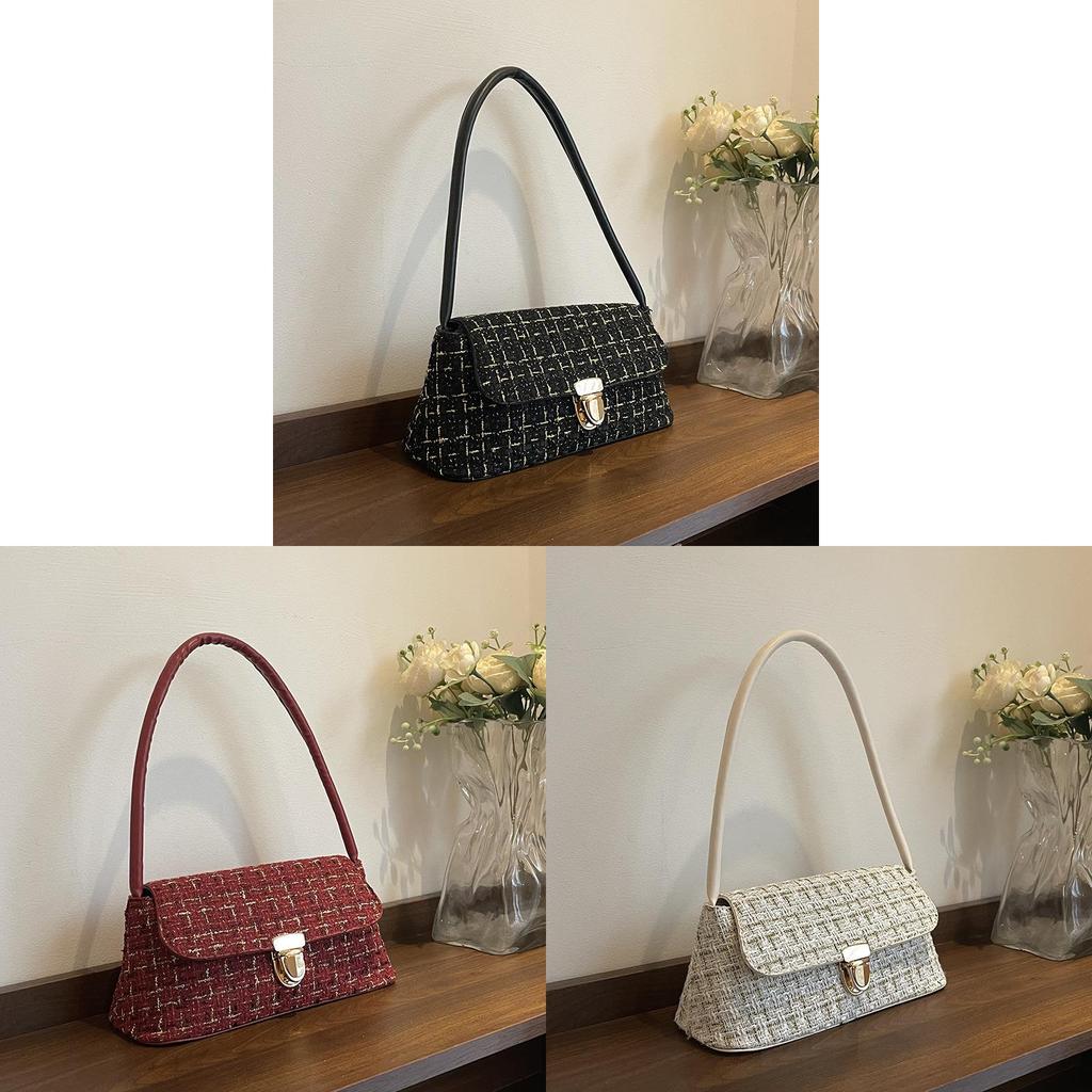 Korean Style Small Pu Handbag With Stitching Detail For Daily Casual Use