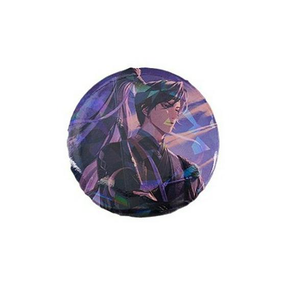 Code Iris Fanmade Silver Glitter Badge (44mm): Fu Rong, Zuo Ci, Sun Ce, Liu Bian Designs
