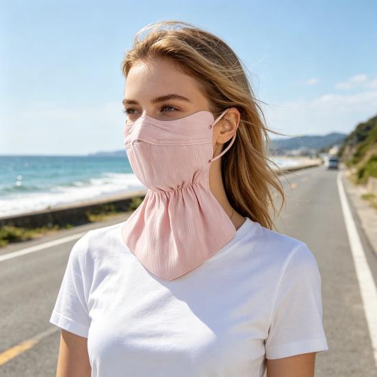 Gesichtsschutz Hochdichtes Anti-UV-Gewebe Sonnenschutz Gesichtsschutz 3D Maßgeschneiderte Passform Verstellbare Riemen Sommer Outdoor Gesicht