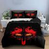 Red flames, sword, skull. Bedding sets Duvet cover sets Duvet covers Pillowcases(1* Duvet Cover 2* Pillowcases without duvet insert)