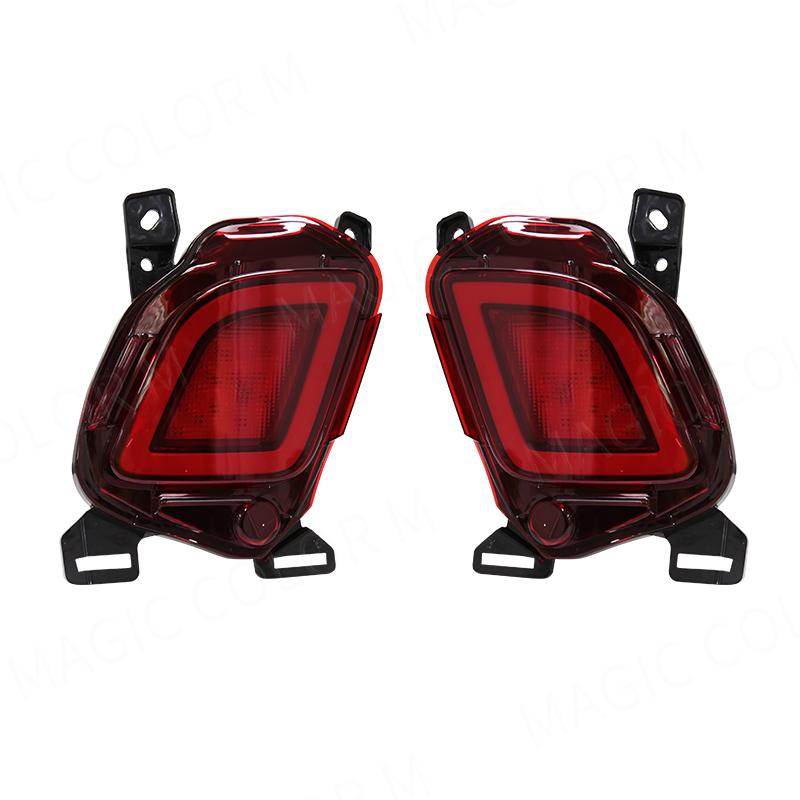 For Toyota Highlander 2015 2016 2017 2018 Rear Bumper Reflector Lights Led Fog Lamp Brake Light Turn Signal Car Accessories 12V