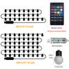 LED Smart Garden Lights String RGBIC Round Garland Light APP Dimmable Color Changing Waterproof Music for Christmas Yard Bedroom