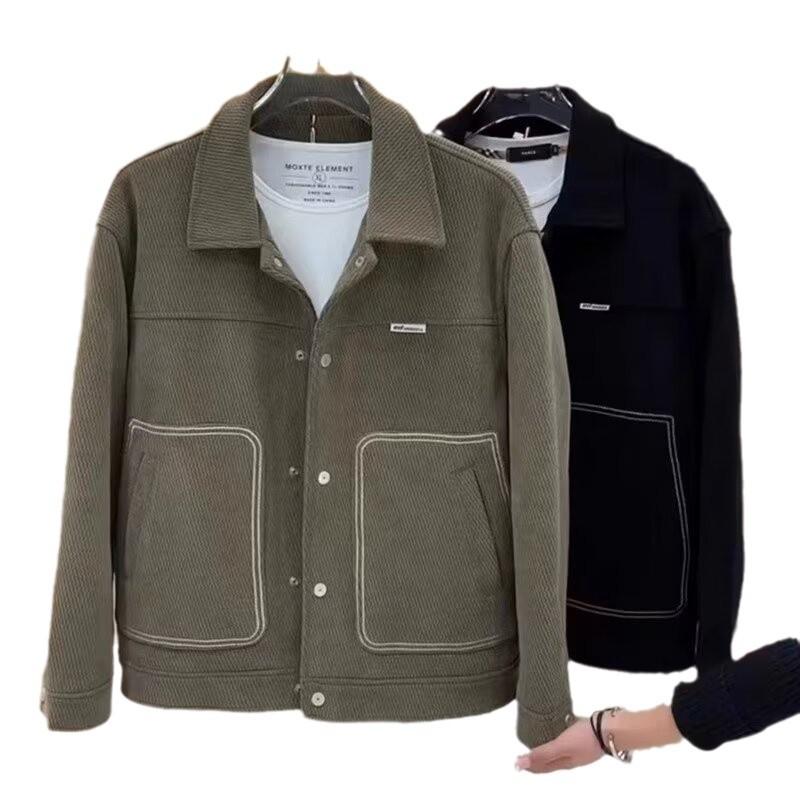 Men's Autumn/winte Lapel Business Casual Jacket Youth Handsome Thickened Blazer