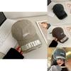 Vintage Black Wide Brim Baseball Cap For Women Stylish Distressed Dad Hat Trendy Fashion Accessory