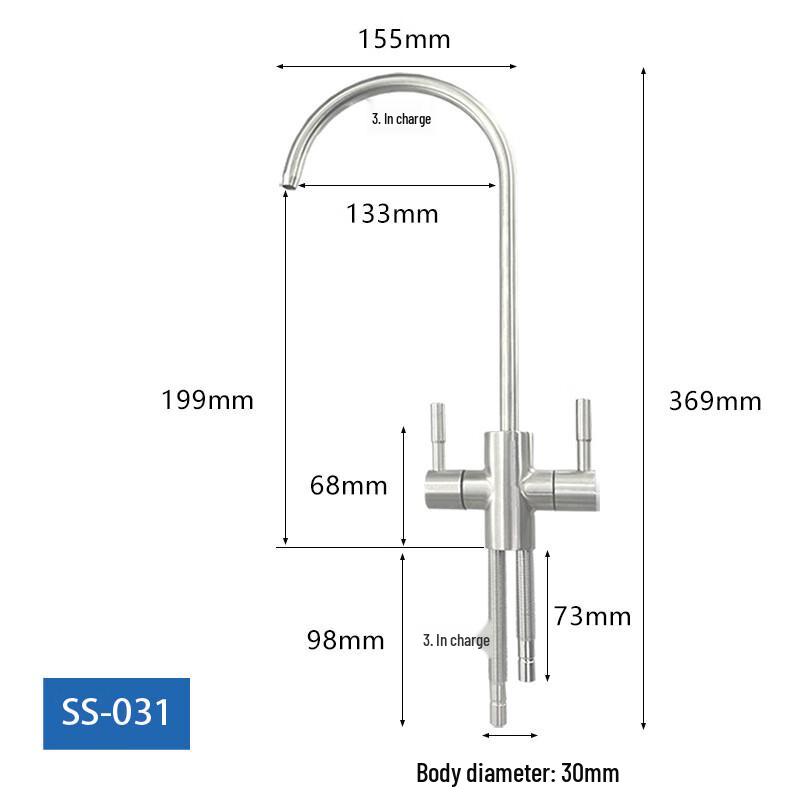 TLXT 316 Stainless Steel Dual Outlet Cold Water Filter Faucet