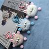 Imitation Mink Ears Elf Plush Cartoon Pendant Furry Cute Cartoon Fur Ball Couple Bestie Gift Keychain