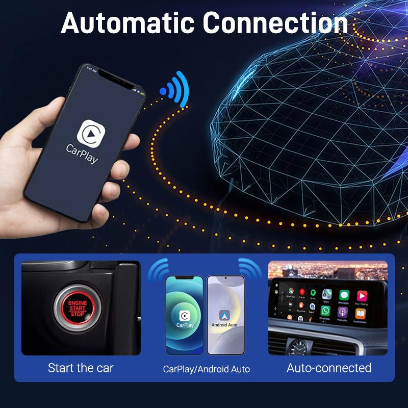 XUDA NEW Wireless Carplay Adapter Android Auto 2in1 Smart Mini Box WIFI BT Auto Connect For Toyota Volvo Benz MG Kia MAZDA FORD