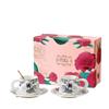 Vintage Watercolor Medieval Coffee Cup And Saucer Gift Box Mug Ceramic Cup Couple Pair Cup Wedding Gift Souvenir