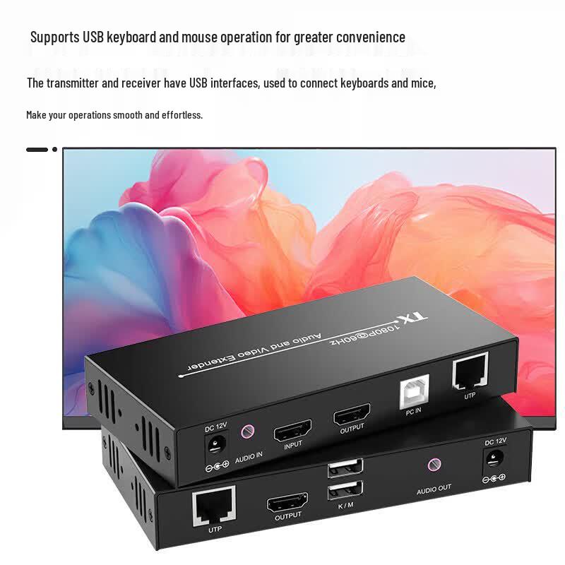 HDMI KVM Extender with USB and Stereo Audio over Ethernet
