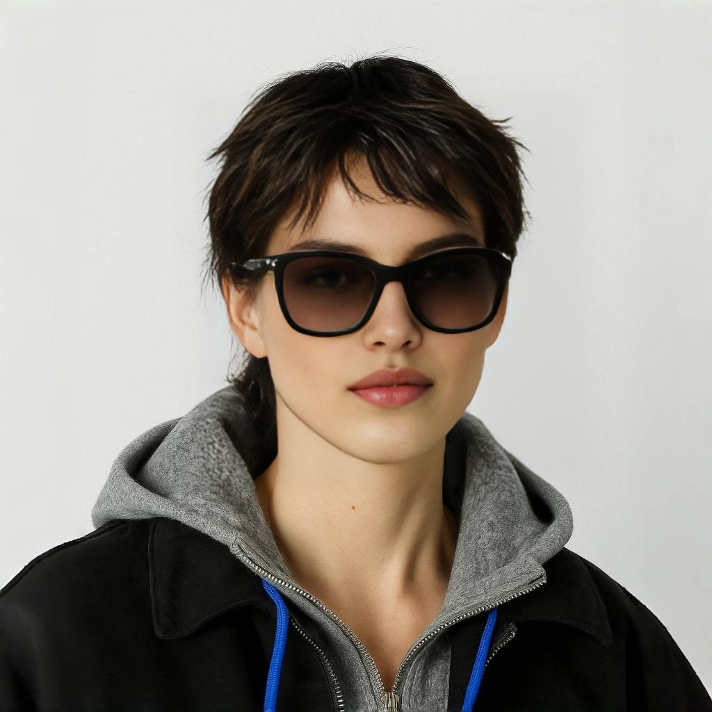 Emporio Armani Square Sunglasses Women sunglasses Black EA4060F50178G5618