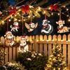 Wood Hanging Crafts for Christmas 12/24Pcs 2D Wooden Ornaments, Woodland Animal Decorations, Forest Durable Holiday Ornaments Creature Ornament Tree,