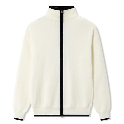 Long Sleeved Knitted Sweater Men's Fashion Top Coat Zipper Casual Sweater