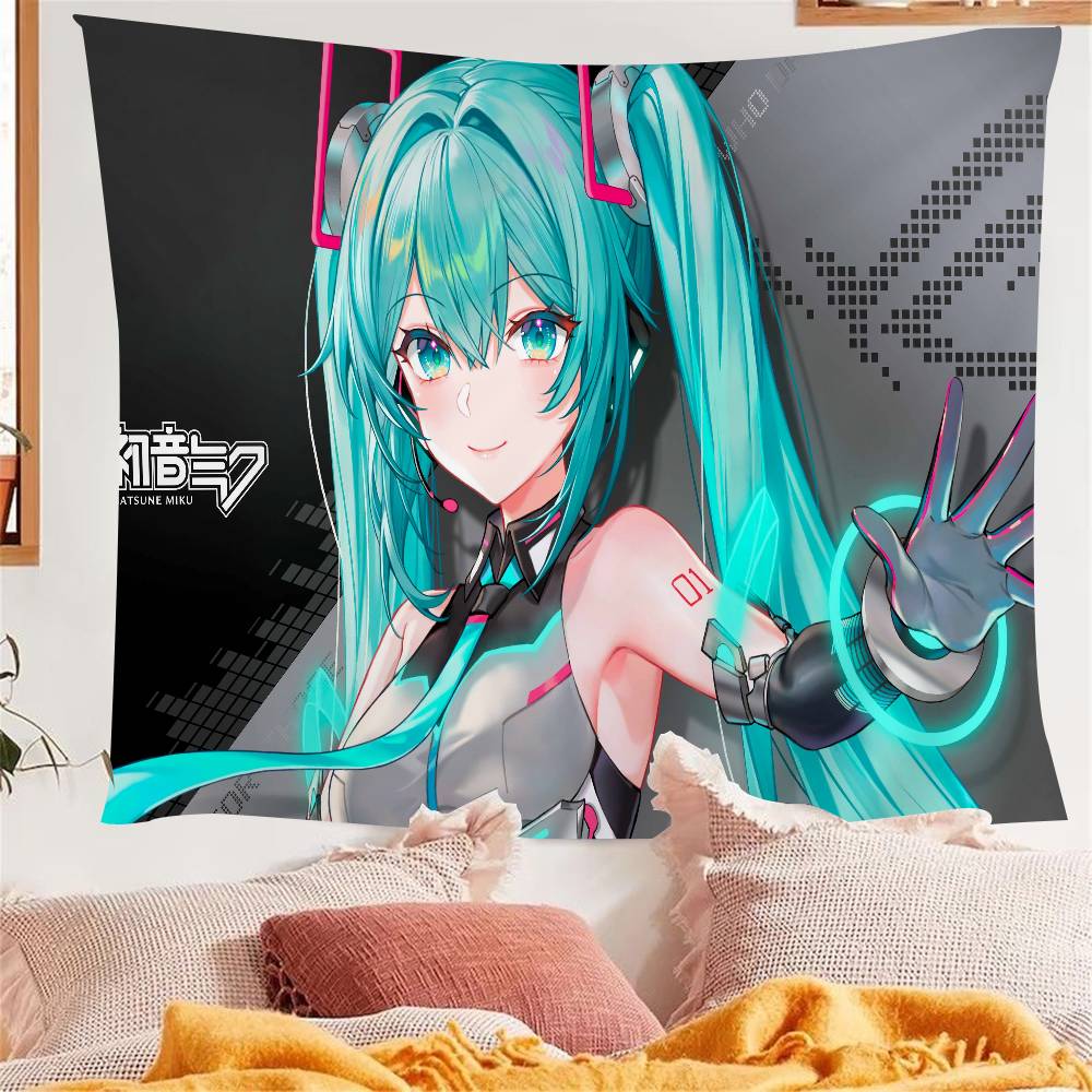 

Anime Hatsune Miku Cartoon Tapestry Wall Hanging Decoration Household Home Decor 74x94cm(29x37in)