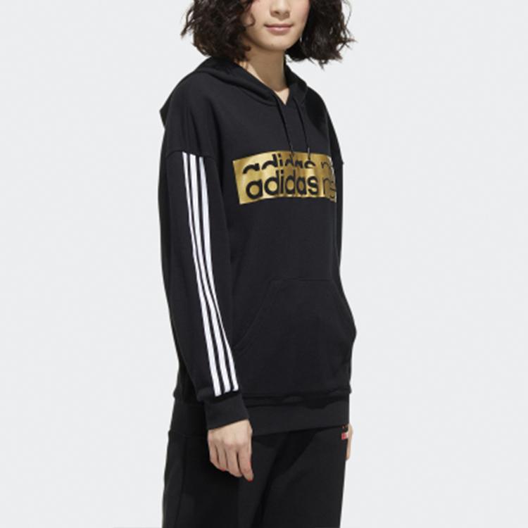 Adidas Neo Casual Sports Hooded Sweatshirt Unisex Tops Black GG3388