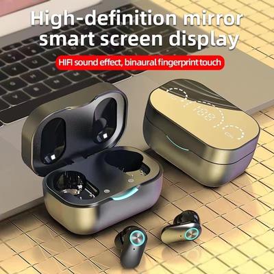 YD07 Fone de Ouvido Sem Fio TWS Bluetooth 5.3 Headset HiFi Estéreo Fones de Ouvido para Música Controle por Toque Fone de Ouvido Esportivo Chamada HD Fone de Ouvido para Jogador