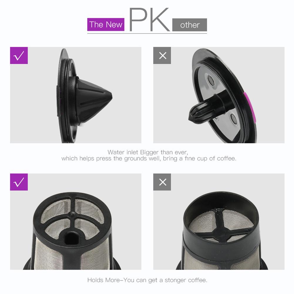 6 Pcs Reusable Refillable Filter Cup Coffee Filter Pod for Belr Keurig 2.0, 1.0 Series Coffee Maker