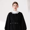 Women Faux Collar Eyelash Flower Lace Detachable Blouse Collar Necklace with False Sleeves Cuffs Set Clothing Accessory