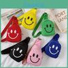 Trendy Children's Canvas Crossbody Bag With Smiley Face Design For Boys And Girls