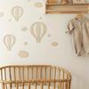 13pcs Nordic Wooden Wall Decals Set Featuring Hot Air Balloon Clouds and Stars for Home Bedroom Cottage Decor DIY Room Banners