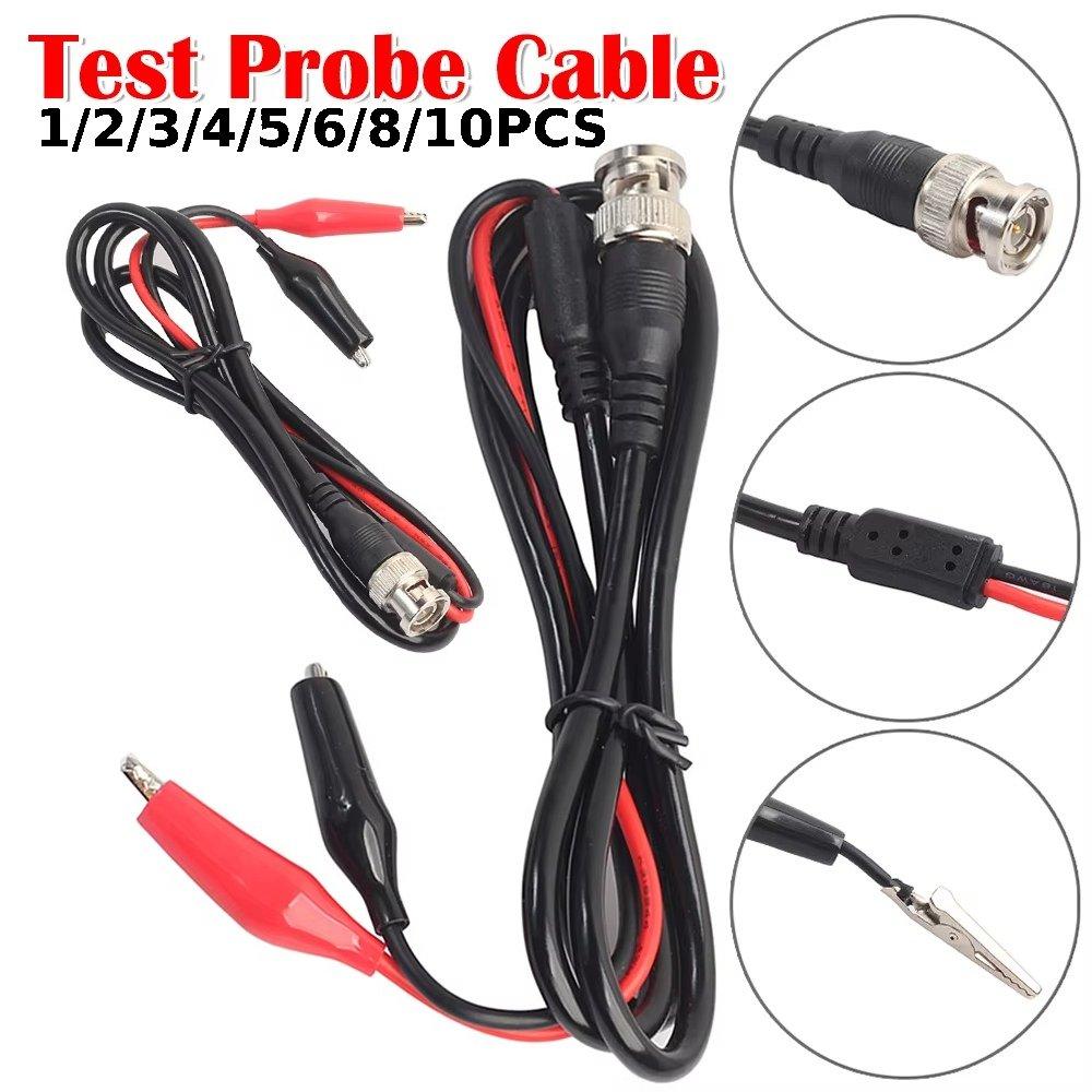 1m Digital Oscilloscope BNC Probe Test Leads 50 ohm Coaxial Q9 Male Plug to Dual Alligator Crocodile Clip Test Line Cable