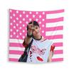 Hyunjin Rosa Amerikanische Flagge Wandteppich skz Konzertbanner