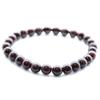 Blood Garnet Beaded Stretch Bracelet 8mm