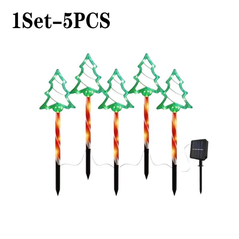 

2026LED Рождественские зеленые фонари-колышки в виде елки Уличные садовые газонные фонари Прочное праздничное украшение для дорожки, крыльца, украшение для снежной вечеринки