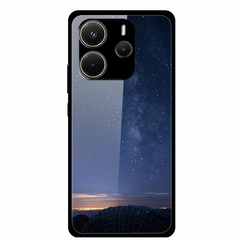 Case For Redmi Note 14 4G Case Note14 Coque Tempered Glass Hard Back Cover For Xiaomi Redmi Note 14 5G Phone Case Soft Bumper