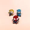 Cute Avengers Brooch: Spider-Man, Captain America, Captain Marvel