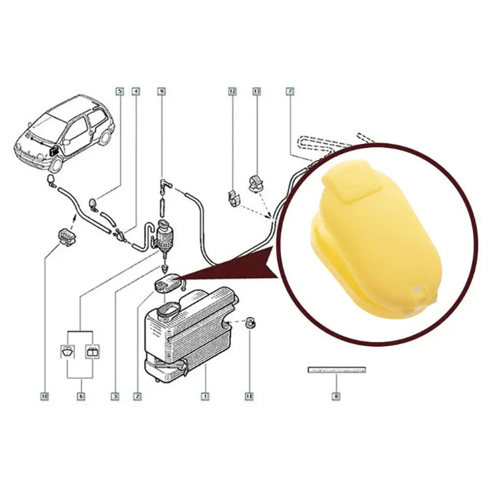 1Pc Car Windshield Wiper Washer Fluid Reservoir Tank Cap Lid Parts for Renault Megane 2 Scenic Trafic 2 Clio Laguna 3 8200226894