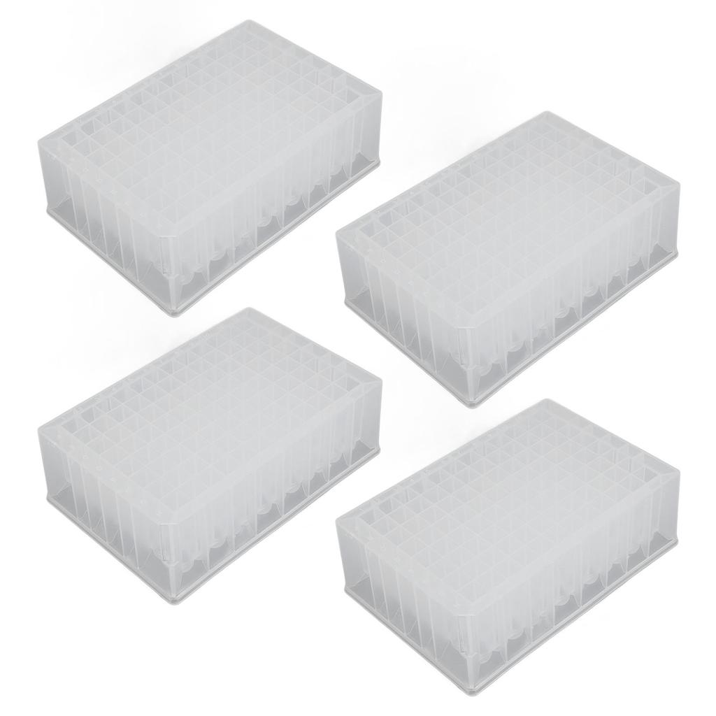 10Pcs Deep Well Plate 96 Wells 2.2ML PP Plastic Laboratory Storage Microplates 41mm Height