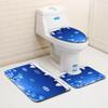 Christmas Bathroom Floor Mat Toilet Three-Piece Set