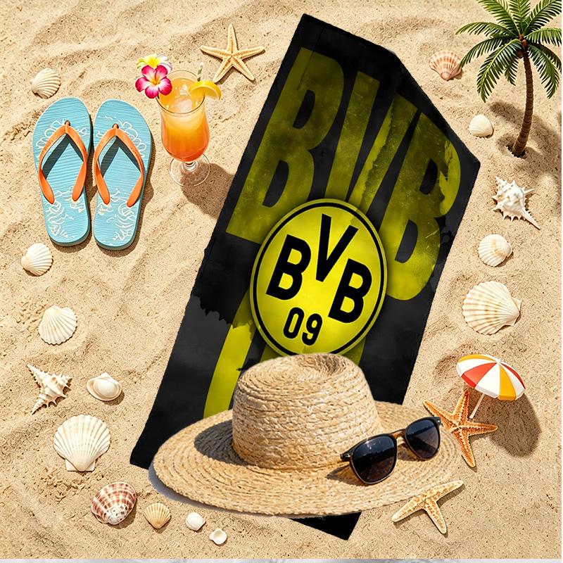 Borussia Dortmund Print Beach Towel, Versatile Lightweight Absorbent Beach Towel for Pool Surf Yoga Bathroom, Perfect Birthday Holiday Gift