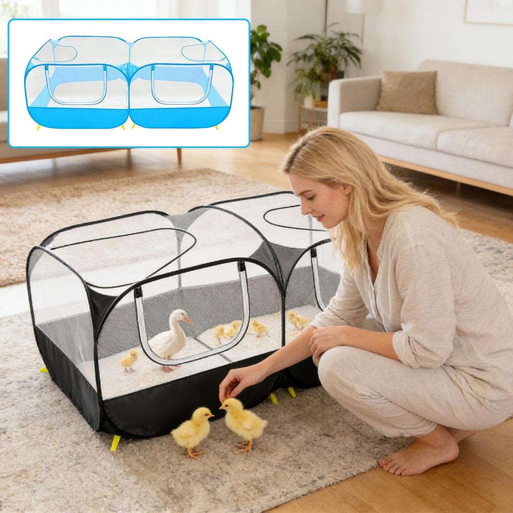 Animal Enclosure Detachable Base Reversible Sun Protection Indoor Kitten Enclosure For Travel Outdoor Animal Cat Ground Lawn