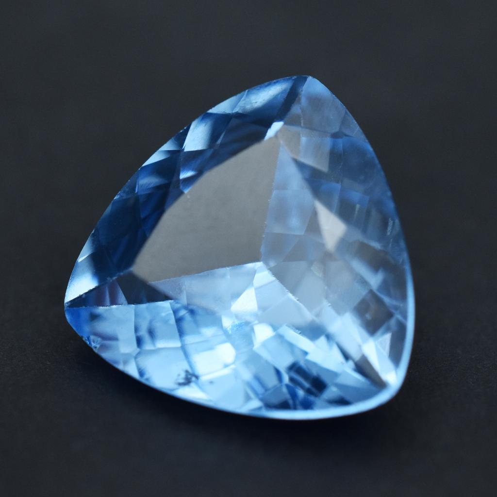 Natural Blue Sapphire Loose Gemstone 10.00 Ct Trillion Cut September Birthstone for Gem Collections