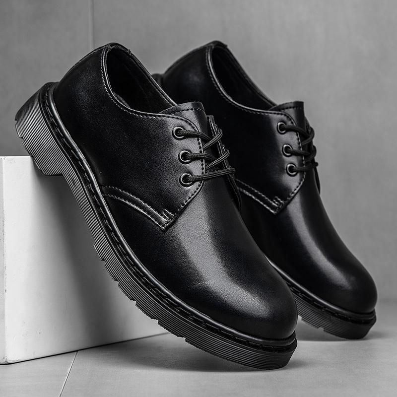 British Leather Shoes Leather Men's Casual Single Shoes Handmade Shoes Stitched Casual Leather Shoes