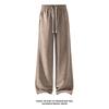 Mens Big Size Loose Wide Leg Straight Breathable Casual Long Trousers