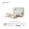 JOYYE Floral Garden Ceramic Cup and Saucer Set of 4